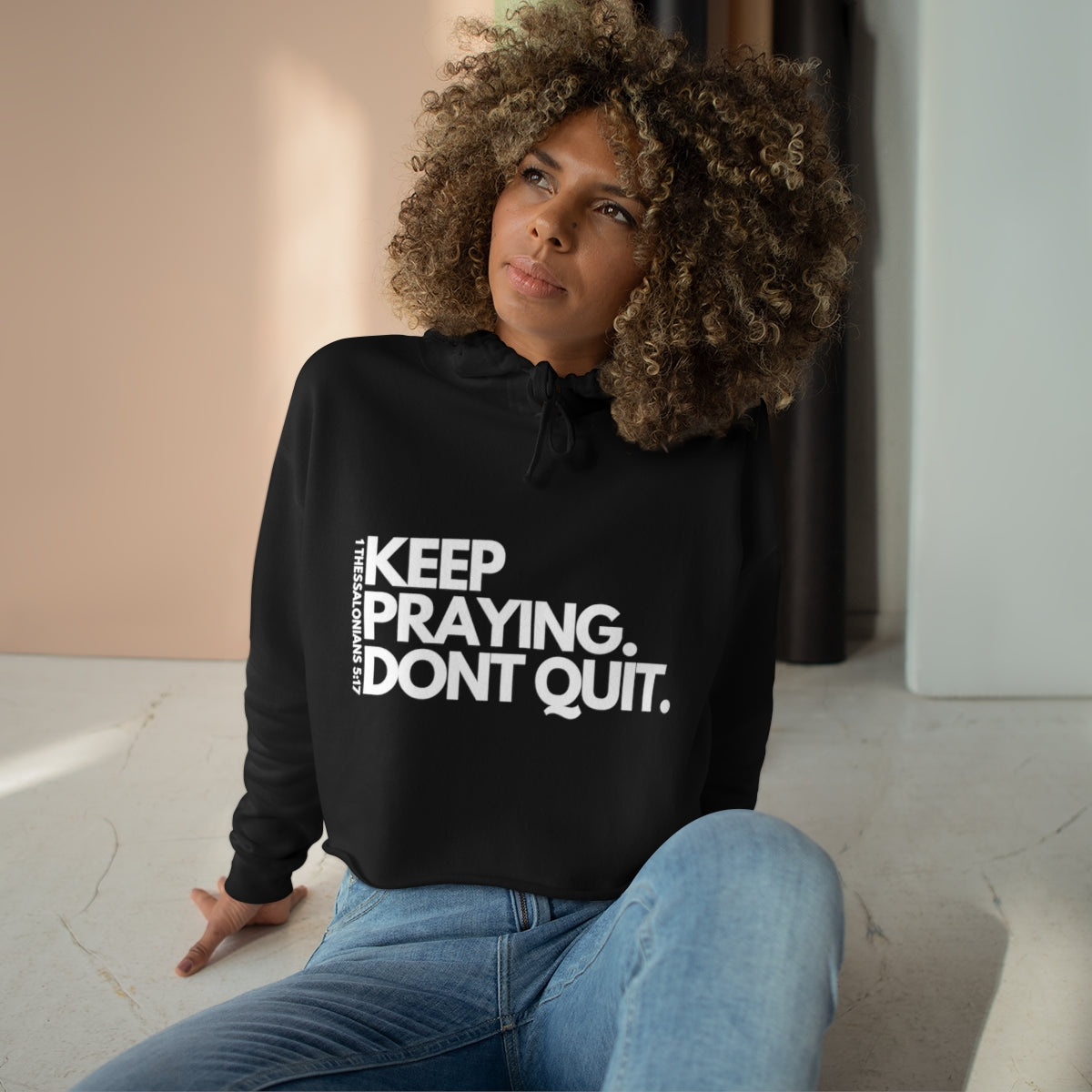 Keep Praying - Crop Hoodie